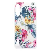 Shop4 - Xiaomi Mi A3 Hoesje - Zachte Back Case Bloemen en Bladeren Gekleurd