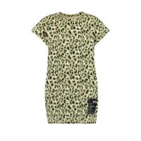 CoolCat Junior T-shirtjurk Deborah met all over print groen/zwart