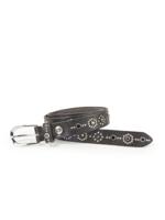 Riem met bloemmotief Van b.belt zwart