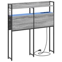 vidaXL Modern hoofdbord voor je slaapkamer, een stijlvol meubel met opbergruimte, handig nachtkastje en geïntegreerde verlichting.