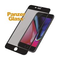 PanzerGlass P2619 - transparante displaybeschermfolie (heldere schermfolie, Apple iPhone 6/6s/7, krasbestendig, zwart, transparant, 1 stuk(e))