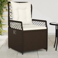 Tuinstoelen 2 st verstelbaar poly rattan bruin - thumbnail