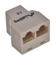 ADAPTADOR SPLITTER LANBERG AD-RJ45-2RJ45-OU - RJ45 HEMBRA A 2*RJ45 HEMBRA - Zonde BLINDAJE