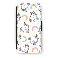 Rainbow Unicorn: iPhone 8 Flip Hoesje