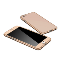 Samsung Galaxy A41 hoesje - Full body - 2 delig - Backcover - Kunststof - Goud