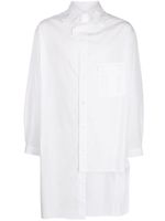 Yohji Yamamoto chemise en coton à design asymétrique - Blanc - thumbnail