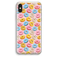 Pink donuts: iPhone XS Max Transparant Hoesje