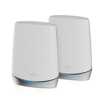 Netgear Orbi WiFi6 draadloze router Gigabit Ethernet Tri-band (2.4 GHz / 5 GHz / 5 GHz) Roestvrijstaal, Wit Netgear Orbi WiFi6 draadloze router Gigabit Ethernet Tri-band (2.4 GHz / 5 GHz / 5 GHz) Roestvrijstaal, Wit