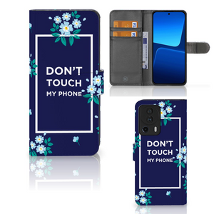 Xiaomi 13 Lite Portemonnee Hoesje Flowers Blue DTMP