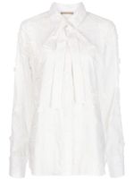 Elie Saab chemise à broderies - Blanc - thumbnail