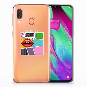 Samsung Galaxy A40 Silicone Back Cover Popart Princess