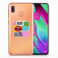 Samsung Galaxy A40 Silicone Back Cover Popart Princess - thumbnail