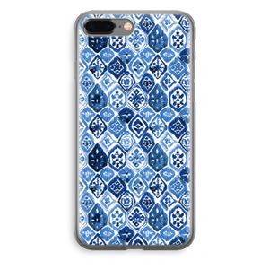 Blauw motief: iPhone 8 Plus Transparant Hoesje