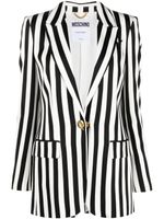 Moschino striped satin blazer - Noir