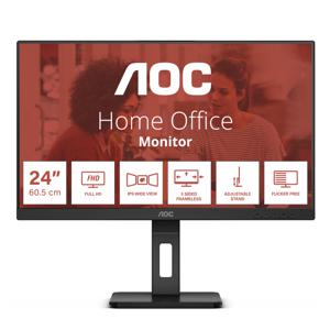 AOC 24E3QAF LED-monitor Energielabel E (A - G) 61 cm (24 inch) 1920 x 1080 Pixel 16:9 4 ms HDMI, DisplayPort, Hoofdtelefoonaansluiting, Audio-Line-in, USB 3.2