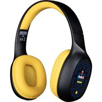 Konix Pac-Man Draadloze Bluetooth 5.3 hoofdtelefoon voor smartphones en tablets, 30 uur batterijduur - 3,5 mm jack-kabel - zwart en geel