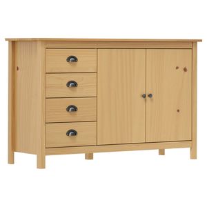 Dressoir Hill 130x40x80 cm massief grenenhout honingbruin