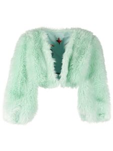 DSQUARED2 veste en fourrure artificielle à coupe crop - Vert