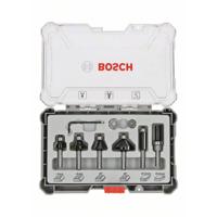 Rand- en kantfreesset, 6 mm schacht, 6-delig Bosch Accessories 2607017468 - thumbnail