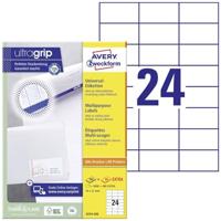 AVERY Zweckform 3475-200 adreslabels, 4.800 plus 480 zelfklevende etiketten extra, 70 x 36 mm op A4, mat papier, afdrukbare afzenderetiketten, zelfklevende adresetiketten met ultragrip), 220 vellen,