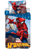 SpiderMan Dekbedovertrek old school - Eenpersoons - 140 x 200 cm - Katoen - thumbnail