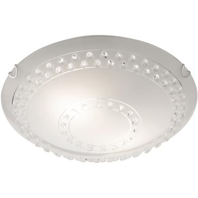 LED Plafondlamp - Plafondverlichting - Trion Crasto - E27 Fitting - 2-lichts - Rond - Mat Wit - Aluminium