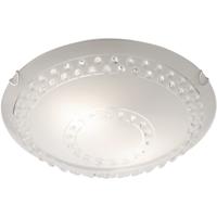 LED Plafondlamp - Plafondverlichting - Trion Crasto - E27 Fitting - 2-lichts - Rond - Mat Wit - Aluminium