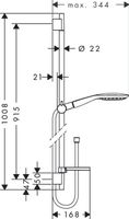 Hansgrohe Raindance Select E150 Glijstangset 90 Cm. Met Unica S En Puro Chroom - thumbnail