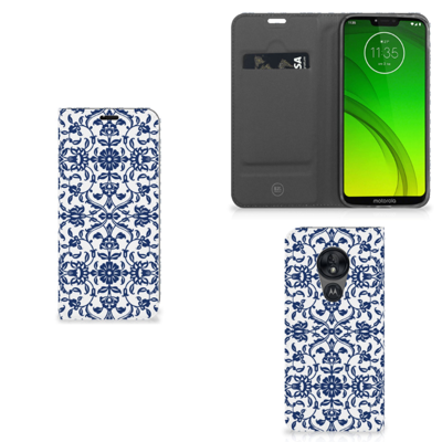 Motorola Moto G7 Power Smart Cover Flower Blue