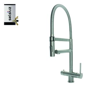 Selsiuz Inox XL kokend water kraan met combi extra boiler inox