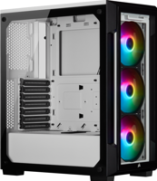 iCUE 220T RGB Tempered Glass - Midtowermodel - ATX - geen voeding - 3x RGB fan - iCUE - gehard glas