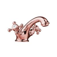 Wastafelmengkraan Sapho Antea 2-knop Uitloop 6.5 cm Rose Goud Sapho