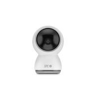 SPC Lares 360 - Intelligente bewakingscamera voor gebruik binnenshuis met 360° kop, bewaking van personen, bewegingsdetectie, nachtzicht, bidirectionele audio en klein formaat