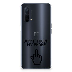 OnePlus Nord CE 5G Silicone-hoesje Finger Don't Touch My Phone