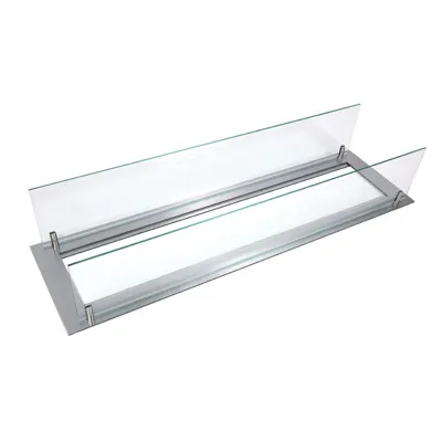 Inbouwprofiel voor brander 100 cm\n- \n- Kleur: Staal  \n- Afmeting: 110 cm x 0,4 cm x 26 cm