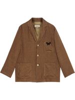 Gucci veste à simple boutonnage - Marron