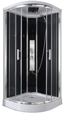 Badstuber Trend complete douchecabine kitvrij kwartrond 90x90x210cm Badstuber Trend complete douchecabine kitvrij kwartrond 90x90x210cm