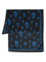 Alexander McQueen foulard en soie à imprimé tête de mort - Noir