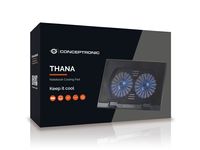 Conceptronic THANA02B notebook cooling pad 43,2 cm (17") Zwart - thumbnail