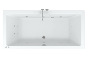 Riho Lusso Easypool ligbad 180x80cm met whirlpool systeem 6+4+2 hydro jets