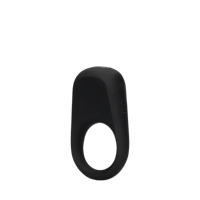 Loveline by Shots Vibrating Cock Ring - Licorice Black