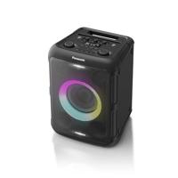 Panasonic SC-BMAX5E-K Draagbare Partyspeaker met Bluetooth, Ingebouwde Verlichting, 75 W, USB, Optische Ingang voor TV, Gitaar- en Microfoon voor Karaoke, Zwart