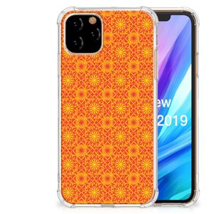 Apple iPhone 11 Pro Doorzichtige Silicone Hoesje Batik Oranje