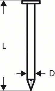 Bosch Accessoires Rondkopstripspijker SN21RK 75 2,8 mm, 75 mm, blank, glad 3000st - 2608200029