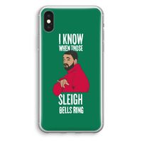 Sleigh Bells Ring: iPhone X Transparant Hoesje