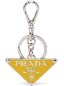 Prada porte-clés à pendentif logo - Argent