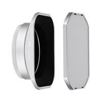 JJC Zilveren Zonneklep en Filteradapter voor Fujifilm X100VI X100V X100F X100T X100S X100 en X70 Camera Aanbrengen aan de Achterkant op Lens