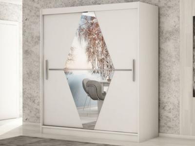 Kast BOLIVAR 2 schuifdeuren 150 cm wit