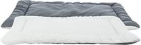 Matras Farello, pluche, stof, 90 × 65 cm, wit-grijs/grijs