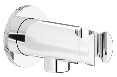 Plieger Roma wandaansluitbocht met houder chroom Plieger Roma wandaansluitbocht met houder chroom